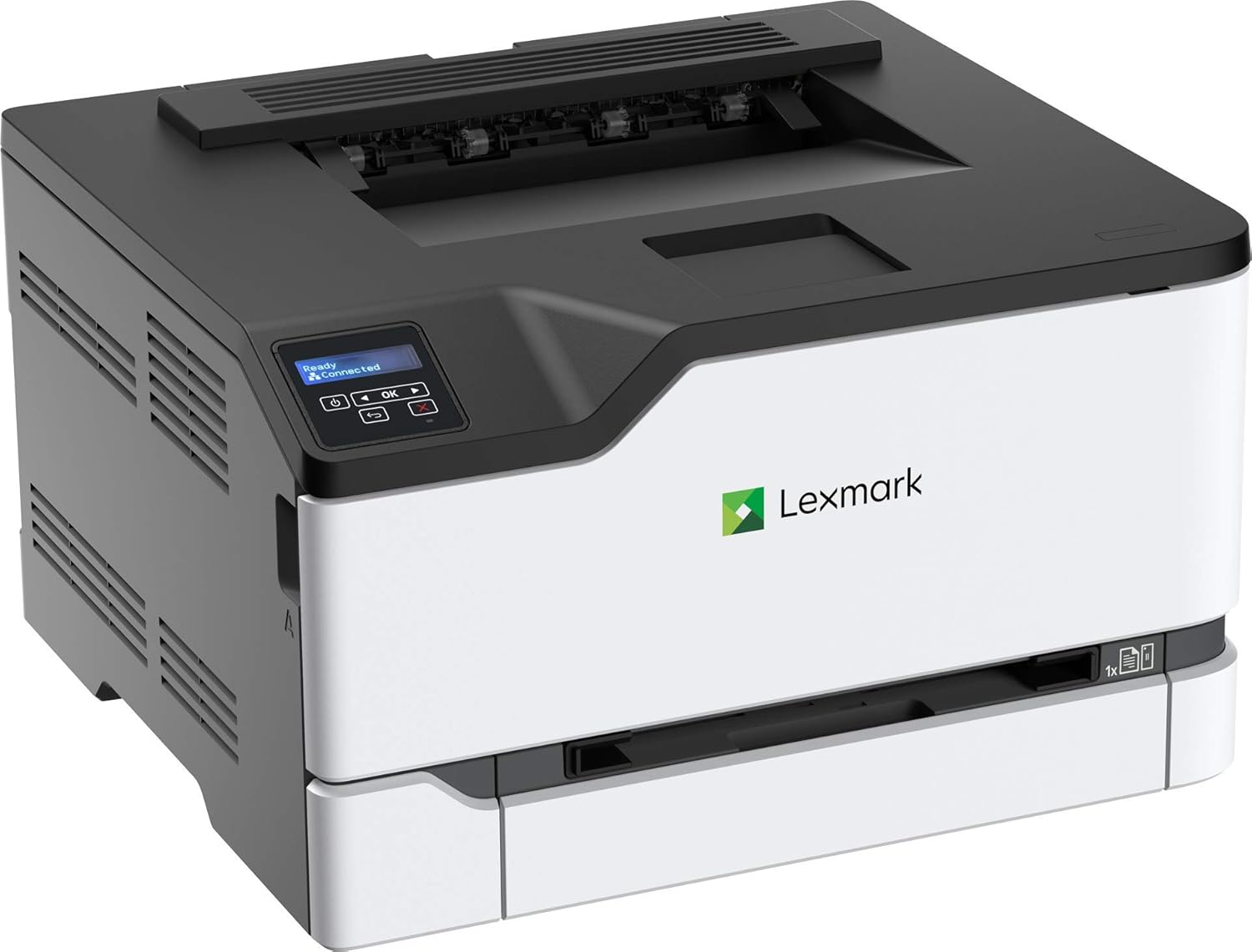 Lexmark C3326dw Color Laser Printer with Wireless Capabilities, Standard Two-Sided Printing, Two Line LCD Screen with Full-Spectrum Security and Prints Up to 26 ppm (40N9010), White/Gray: Electronics