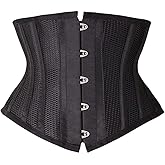 SHAPERX Women's Heavy Duty Corset Double Steel Boned Waist Trainer Corsets Underbust Body Shaper