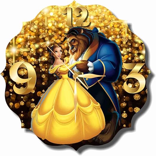 Amazon.com: Original Handmade Wall Clock Beauty and the Beast 11.8 Get
