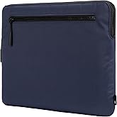 Incase Compact Laptop Sleeve with Flight Nylon - 16 Inch MacBook Pro and Laptop Case – Slim Computer Sleeve with Faux Fur Lining, Front Accessory Pocket with Zipper - Flight Navy