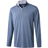 M MAELREG Quarter Zip Golf Pullover Men Dry Fit Long Sleeve Performance Wicking Mock Neck 1/4 Zip Pullover Mens Sweatshirt