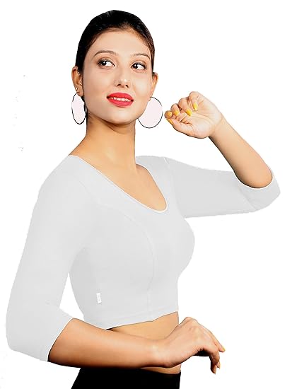 Round Neck Women's Cottom Blouse 2214_p