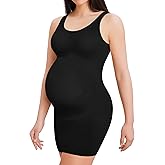 LANCS Seamless Maternity Dress Sleeveless Bodycon Dress Pregnancy Shapewear for Baby Shower Dress Maternity Clothes for Women