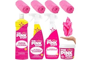 8-Pack BUNDLE | The Pink Stuff All Purpose Multi-Purpose Spray 750ml, Miracle Cleaning Paste 500g, Miracle Cream Cleaner 500m