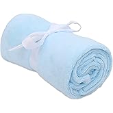 Threadart Super Soft Ultra Plush Fleece Throw Blankets 50"x60" | Fuzzy Soft Cozy Microfiber | Light Blue