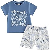 Kupretty Baby Boy Clothes Toddler Summer Outfit Short Sleeve T-Shirt Tee Tops + Shorts 6 12 18 24 Months 2T 3T Clothing Set
