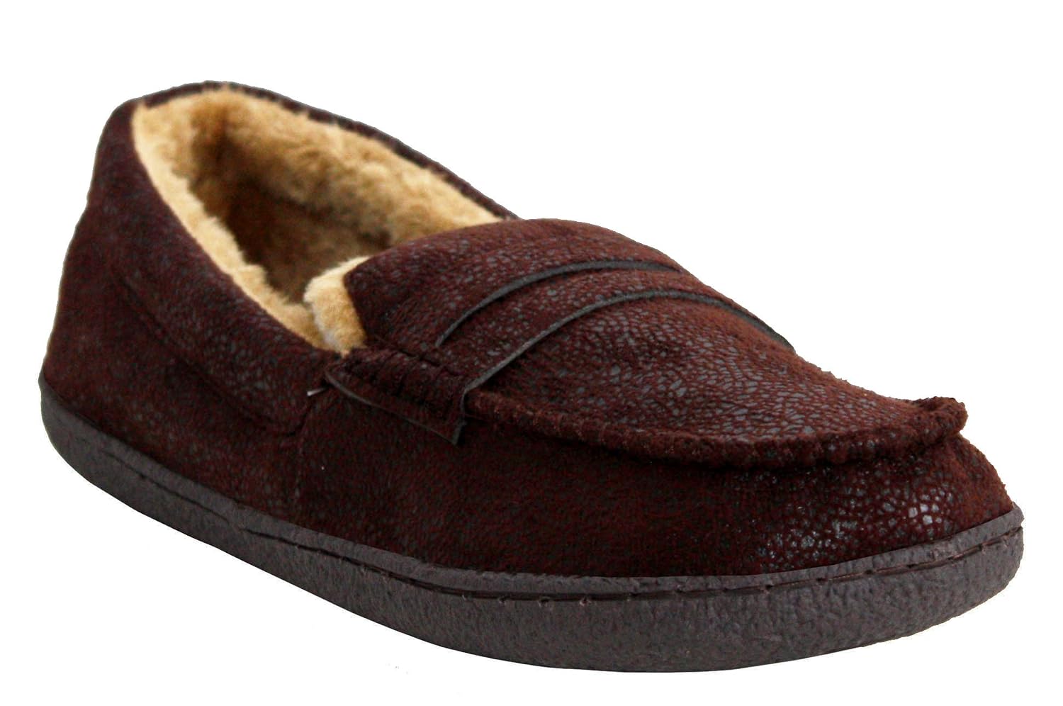 ESTRO Pantofole Lana Ciabatte Uomo Casa Pantofola Ciabatta Vera Pelle Suola  di Memoria Rust Scarpe e borse urban-earth.co.uk