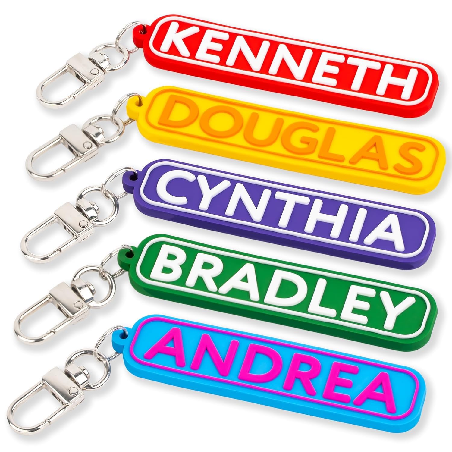 SODWINCO Custom Name Keychain, Luggage Tag, Name