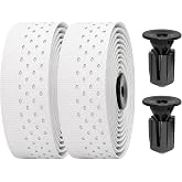 SHANGWU Bike Handlebar Tape, EVA Bike Bar Tape Road Bike, High Stain Resistance Bicycle Handlebars Tape, Extra Thick Soft &amp; Non-Slip Comfortable Bike Grip Tape for Handlebars(Set of 2, White)