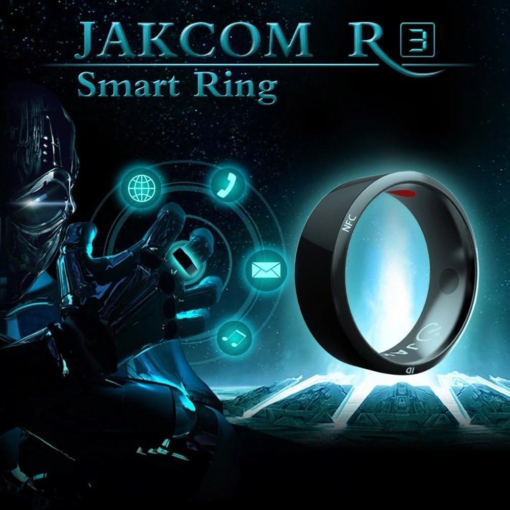 GalaRing G1 Men's NFC Smart Ring for Smartphone with Unlock Smartphone & Exchange Data Function Big size (Black)