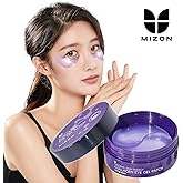 MIZON Marine Collagen Eye Gel Patch with Hydrolyzed Collagen, Caviar, and Chamomile for Firming, Nourishment, and Wrinkle Car