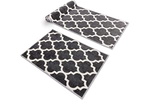 Prest-O-Fit 5-0269 Decorian 2-Piece RV Rug Set - Fossil Gray