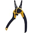 IDEAL Electrical 45-918 Kinetic Reflex T-Stripper - 6-16 AWG, Wire Stripper with Thumb Rest, Plier Nose, Slide Lock, Textured Grips,Black/Yellow