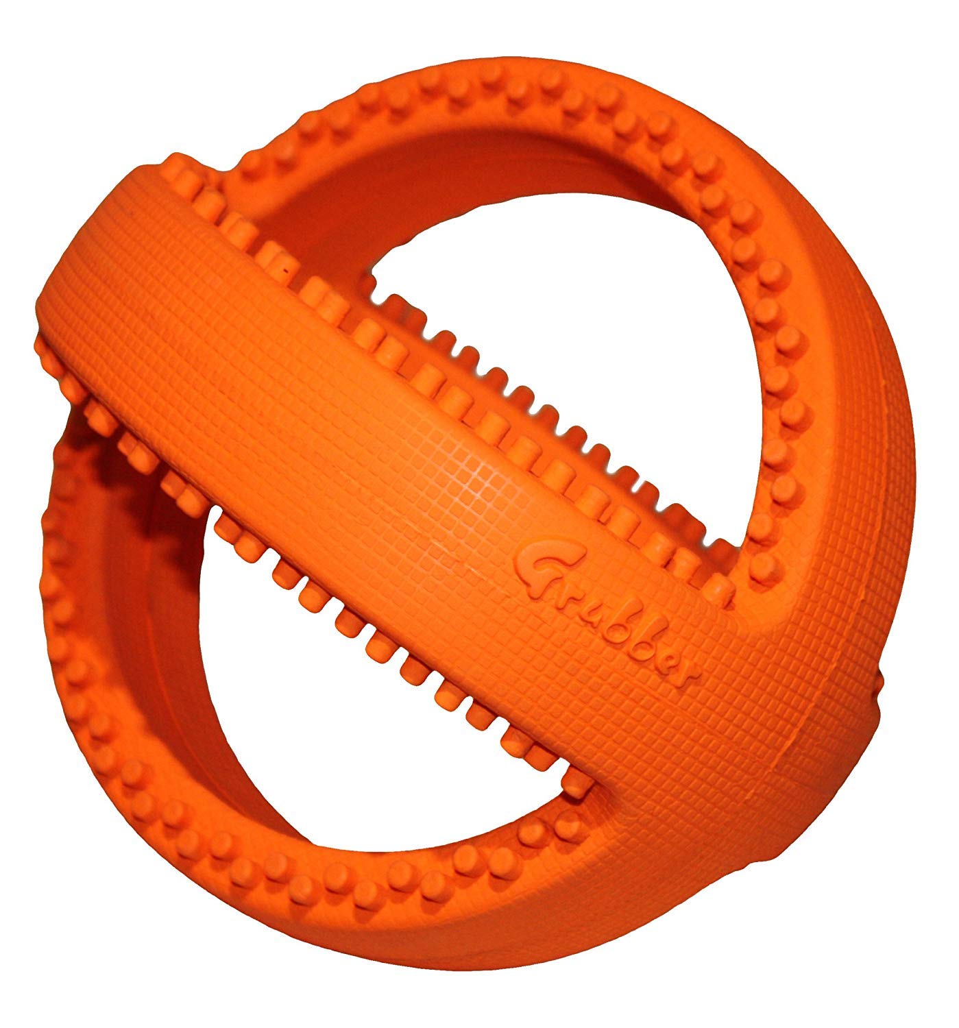 SIPW Grubber Large Heavy Duty Rubber Dog Toy Football Rugby Ball Interactive Toy (Football Orange)