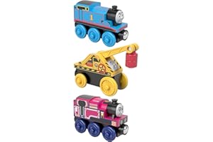 Thomas & Friends Wood Thomas’ Favorite Friends 3-Pack of Train Engines: Thomas, Ashima and Kevin.