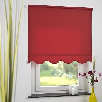 Amazon De Seitenzugrollo Kettenzugrollo Fenster Rollo Mit Volant