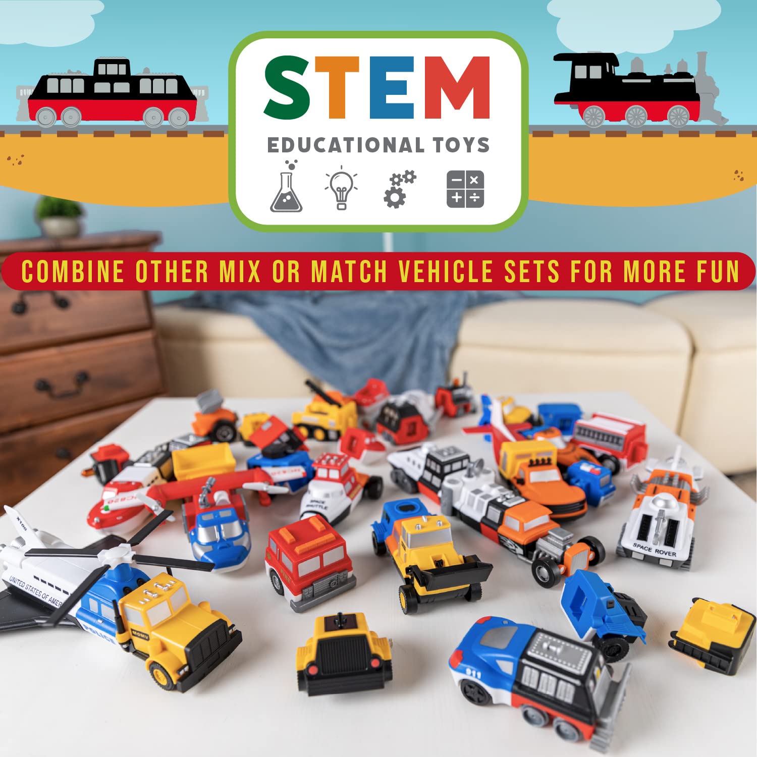 Popular Playthings Magnetic Mix or Match Vehicles, Train