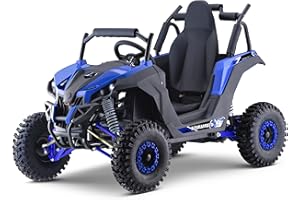 MotoTec Raider Kids UTV 48v 1200w Full Suspension Blue, Large