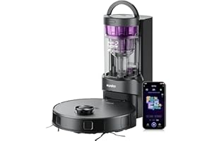 Eureka E20 Robot Vacuum with Bagless Self Emptying Station, Robotic Vacuum and Mop Combo, 45-Day Capacity, Upgraded 8000Pa Suction and Anti Hair-Tangling Brush, LiDAR Navigation, App Control