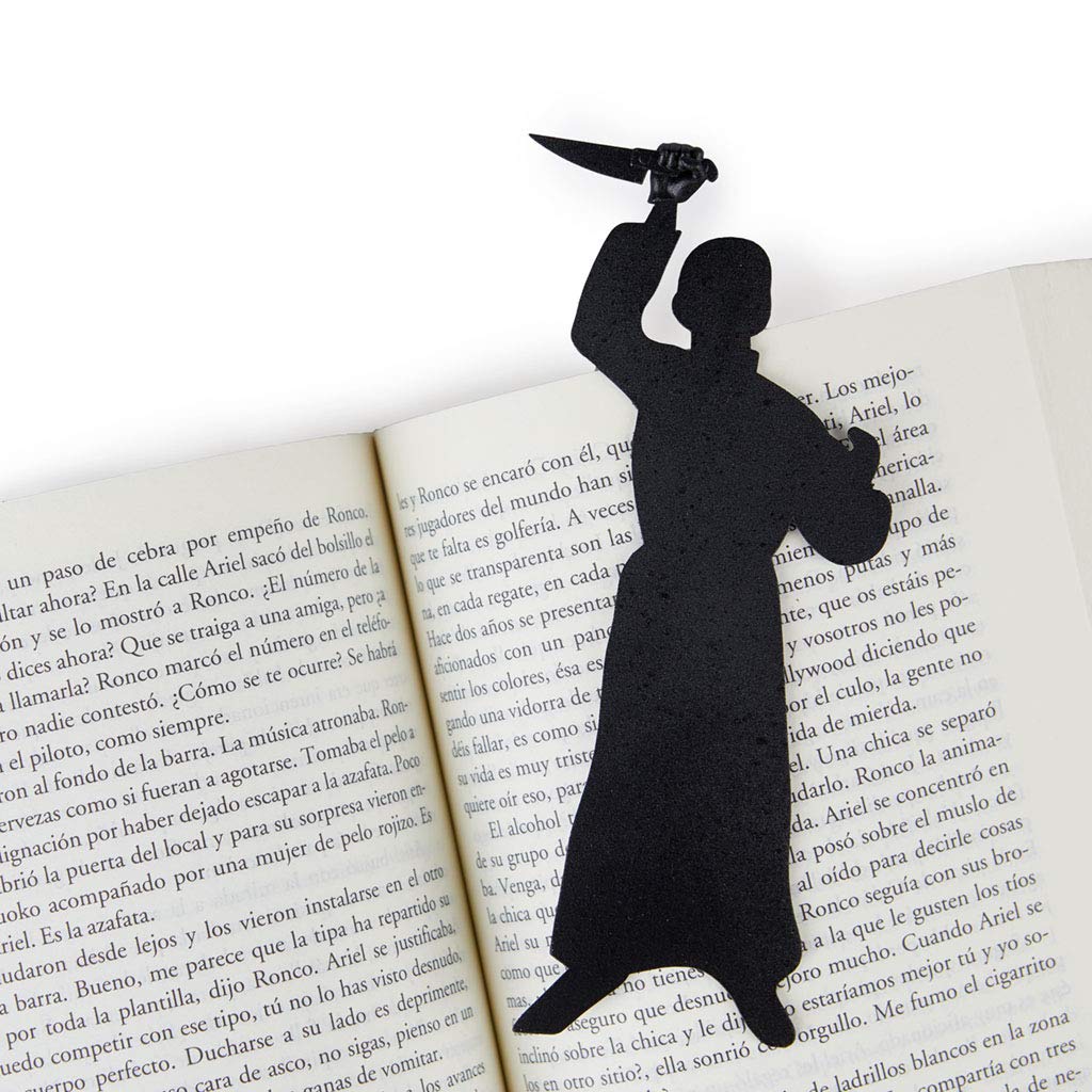 Balvi Bookmark Psycho Black colour Inspired in the famous horror film of the 60's Fun gift for reader
