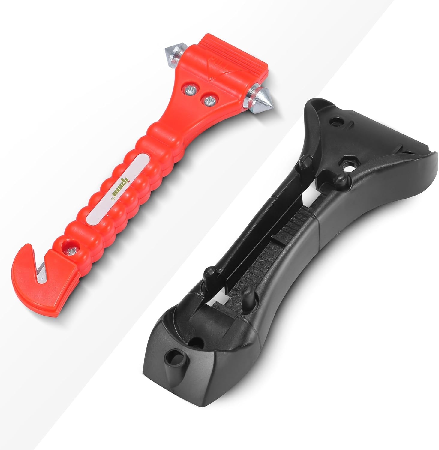 IPOW 4 PCS Car Safety Antiskid Hammer Seatbelt Cutter Emergency Class/Window Punch Breaker Auto Rescue Disaster Escape Life-Saving Hammer Tool,Big: Automotive