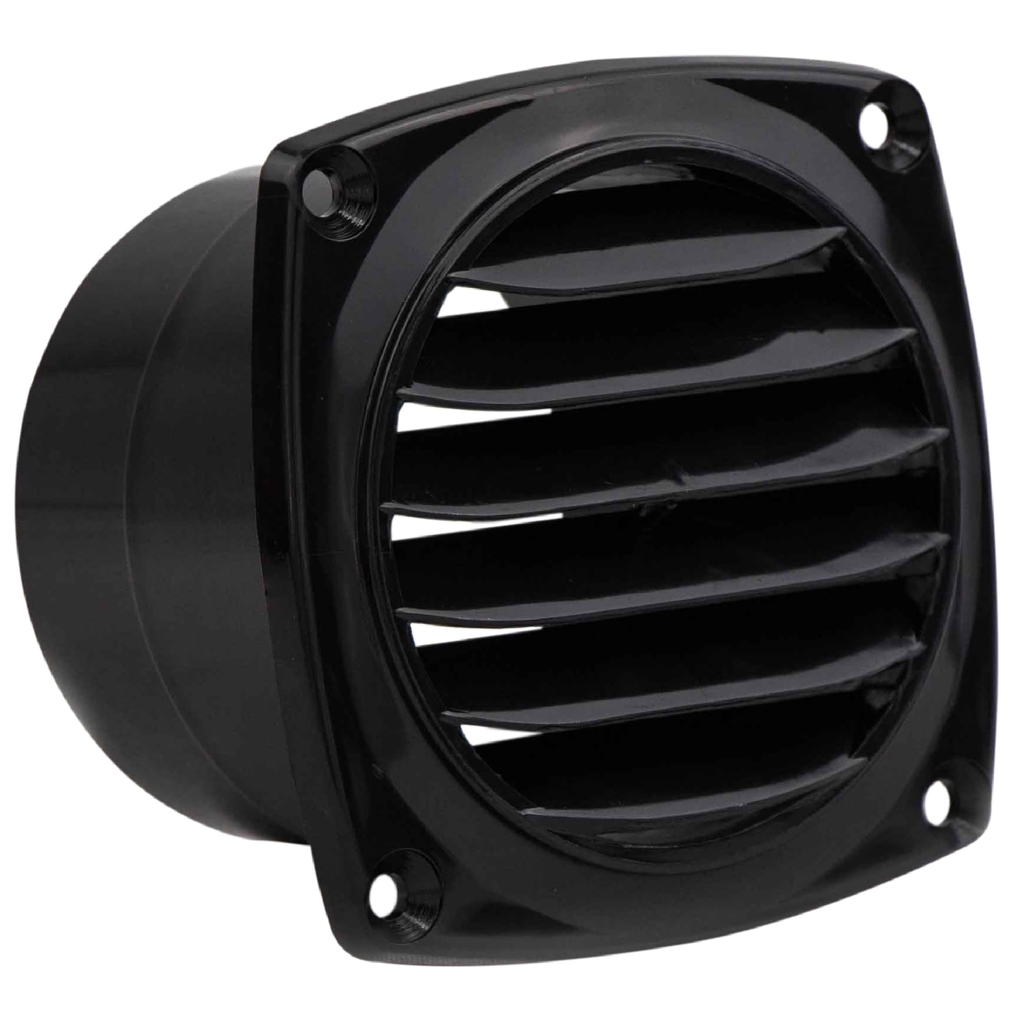 Five Oceans Louvered Hose Thru Vent, 3 inches Black FO-108