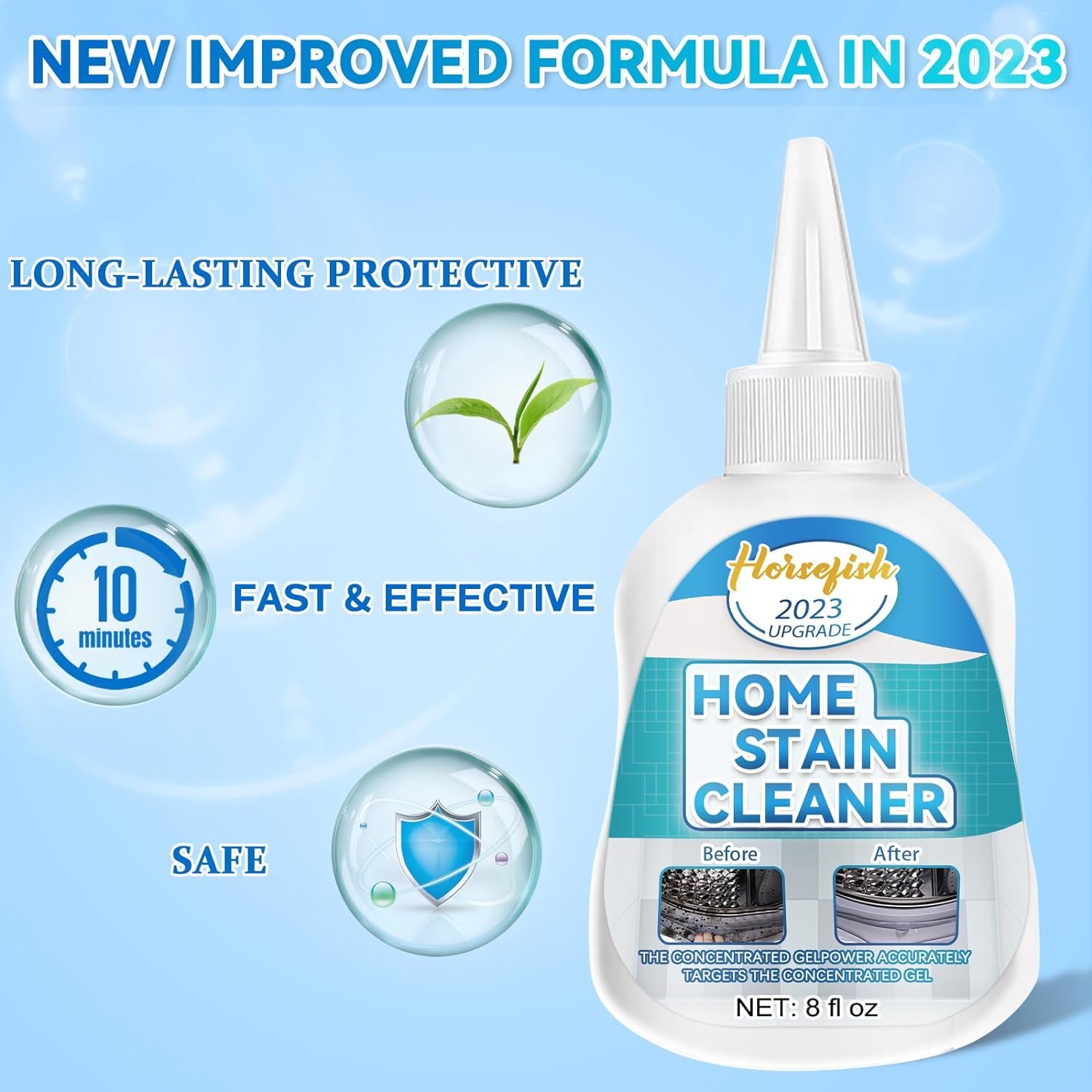 Home Remover Gel, 8 Fl Oz Household Washing Machine Cleaner for Washing Machine, Refrigerator Strips, for Tiles Grout Sealant Bathroom Cleaning Home Kitchen Sinks Cleaning Grout Cleaner