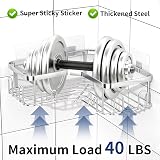 Menbyci 3 Pack Corner Shower Caddy with Adhesive Hooks, Rustproof 304 Stainless view 4