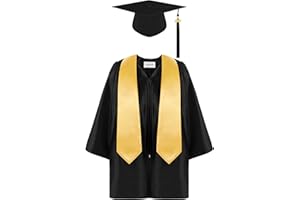 Aneco Preschool Kindergarten Graduation Gown Cap Set with 2024 Tassel and Graduation Sash for Child Size