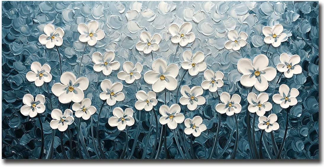 Paintings - V-inspire Art, 24x48 inch Contemporary Abstract Oil Paintings On Canvas Painting Acrylic Art Wall Paintings Handmade 3D Painting Home Decorations Landscape Canvas Wall Art