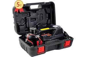 Simpleout Electric Hydraulic Jack Kit - 4 in 1 Car Floor Jack Stands Set 3 & 5 Ton Auto Vehicle Air Trailer Truck Jack Roadside Emergency Tire Repair Kit with Built-in Inflator