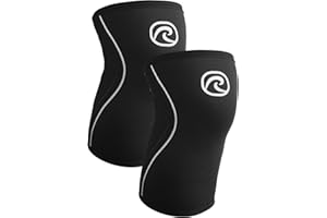 Rehband 5mm Knee Sleeves for Functional Training, Cross-Training & Powerlifting, Weightlifting Knee Support made of Neoprene, Unisex, Colour:Black - 1 Pair, Size:Large
