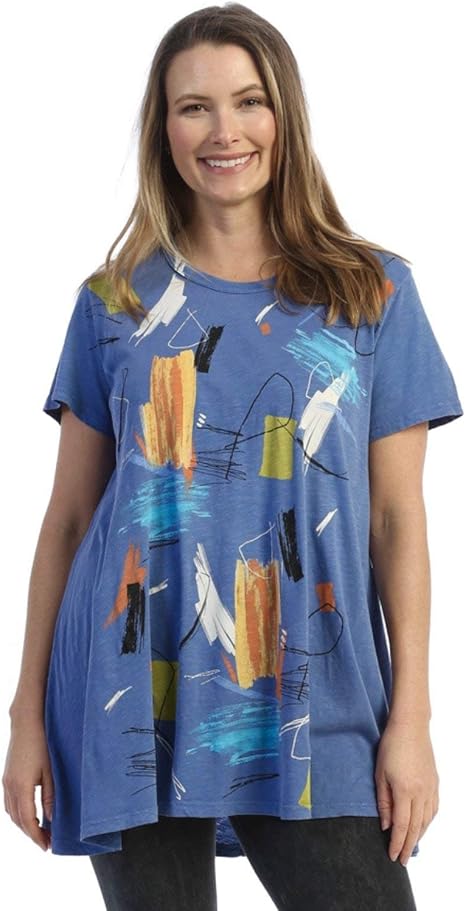 Jess And Jane Clothing Amazon 2026.Jess & Jane Women's Mineral Washed Cotton Short Sleeve Tunic Top ...