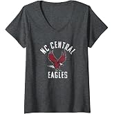 Womens North Carolina Central NCCU Eagle Large V-Neck T-Shirt