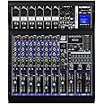 Weymic MX-60 Professional Mixer (6-Channel) for Recording DJ Stage Karaoke/W Graphic Equalizer and DSP Effector w/USB Drive for Recording Input, XLR Microphone Jack, 48V Power, RCA Output