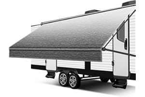 Bsteciar Upgraded RV Awning Fabric Replacement,Heavy Duty 18.5oz Vinyl Camper Awning Replacement-Universal Outdoor Canopy for Camper, Trailer and Motorhome