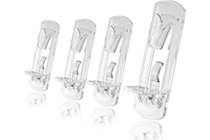 Jamiikury 10pcs Locking Shelf Pins – 5mm Cabinet Shelf Pegs, Clear Plastic Shelf Clips for 3/4" Thick Board