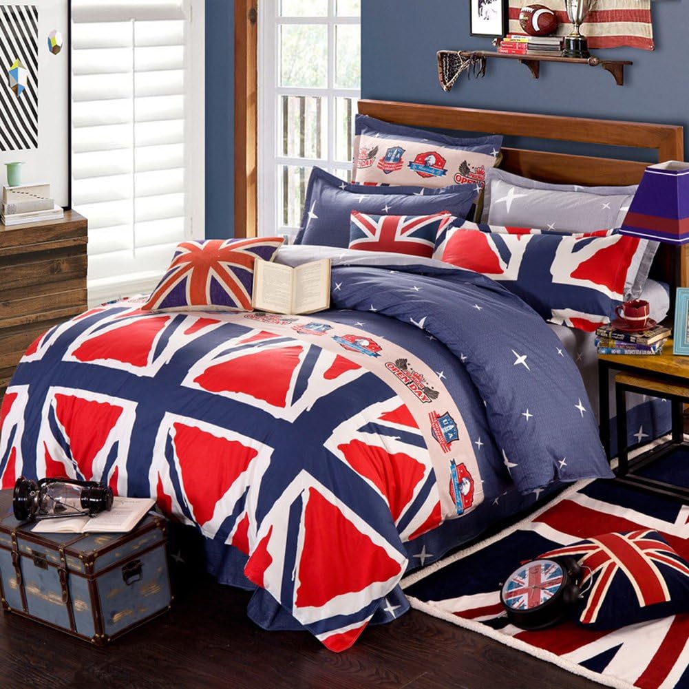 FTSUCQ Flag Bed Linen Bed Sheets Quilt Covers Bed Mattress Bedding Four-PCS Sets,size-3