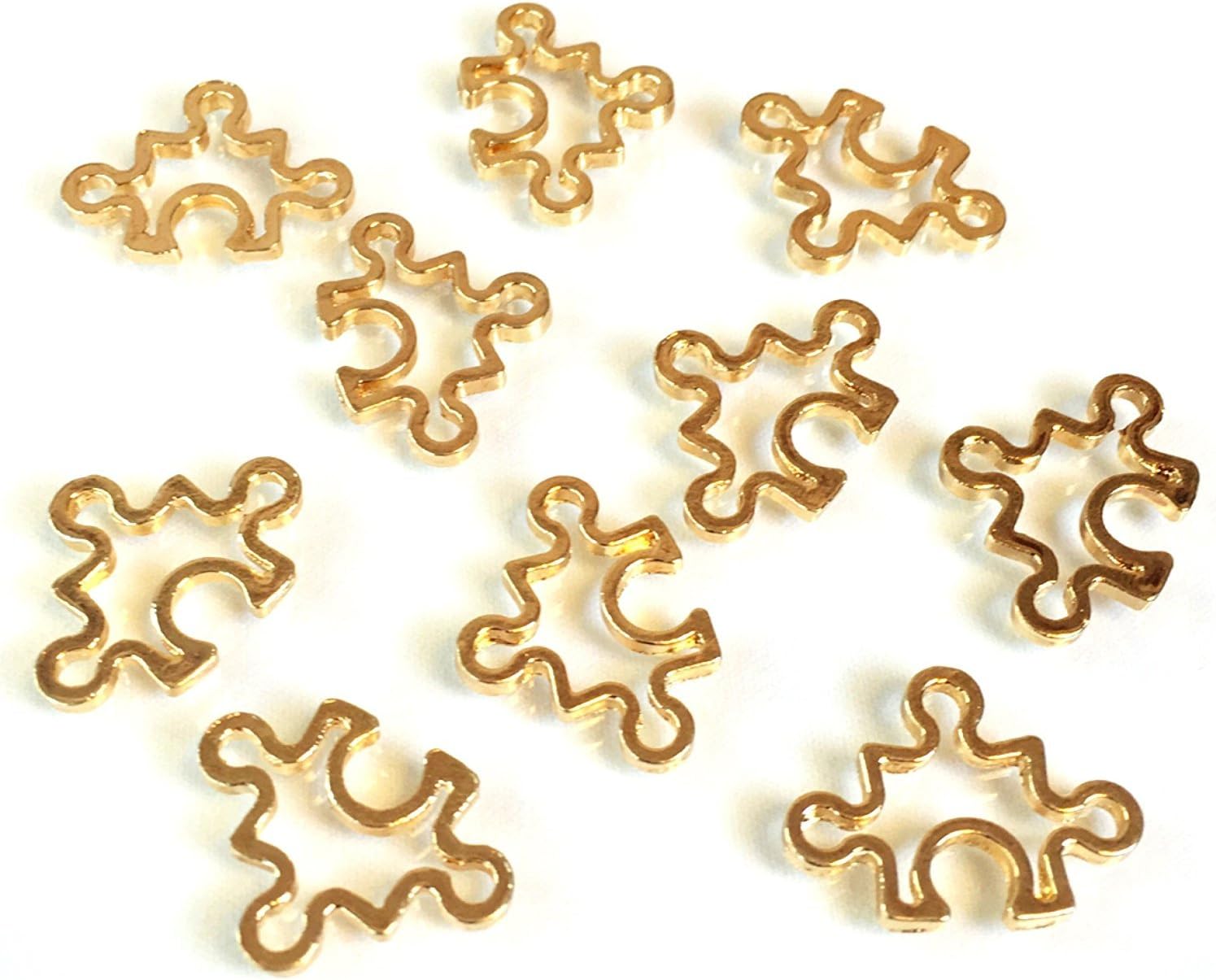 Puzzle A resin frame 8 pieces gold empty frame charm