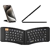 ProtoArc Ergonomic Foldable Keyboard, XK03 Split Folding Bluetooth Keyboard, Ultra Slim Travel Keyboard, Portable Bluetooth K