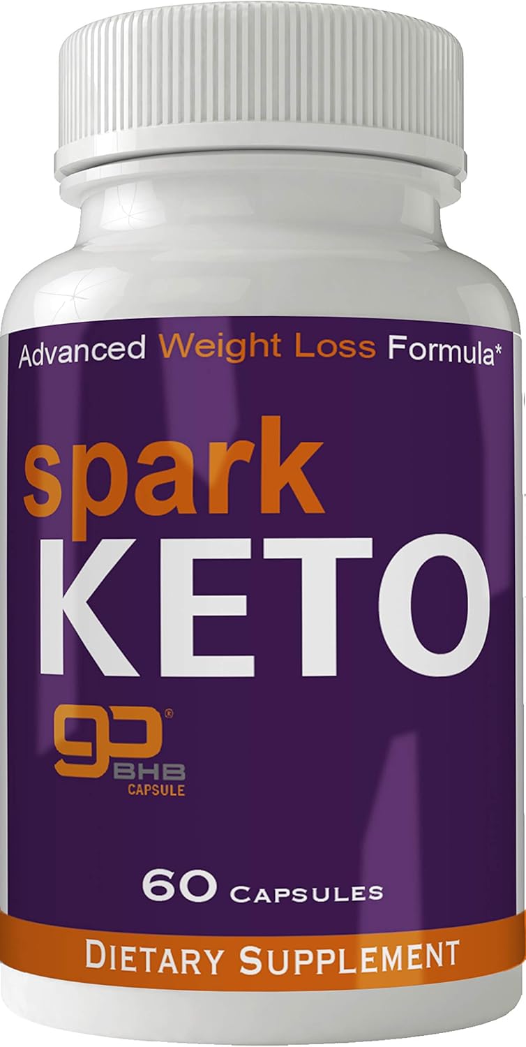 Spark Keto Diet Pills Advanced Energy Ketones Purple Bottle with Go BHB Capsules Ketones Ketogenic Supplement for Weight Loss Pills 60 Capsules 800 MG GO BHB Salts