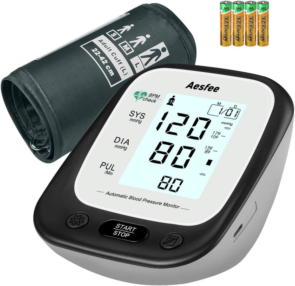 Blood Pressure Monitor Upper Arm with Large Cuff, Digital Blood