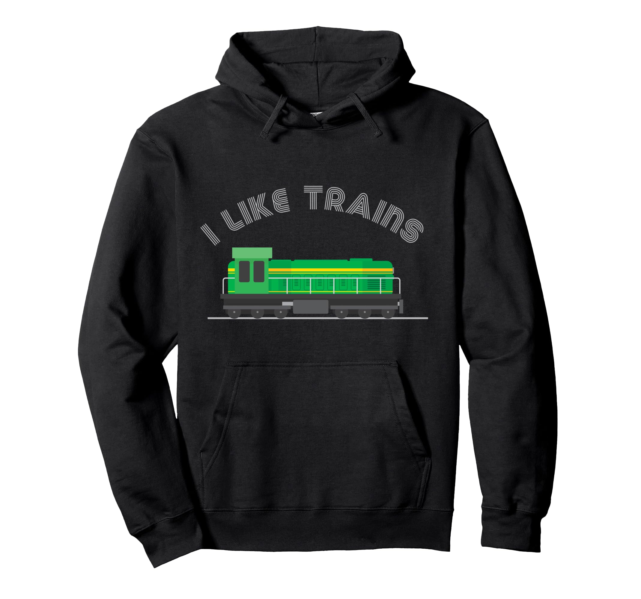 Model Train Collector Kids Railroad Diesel I Like Trains Pullover Hoodie