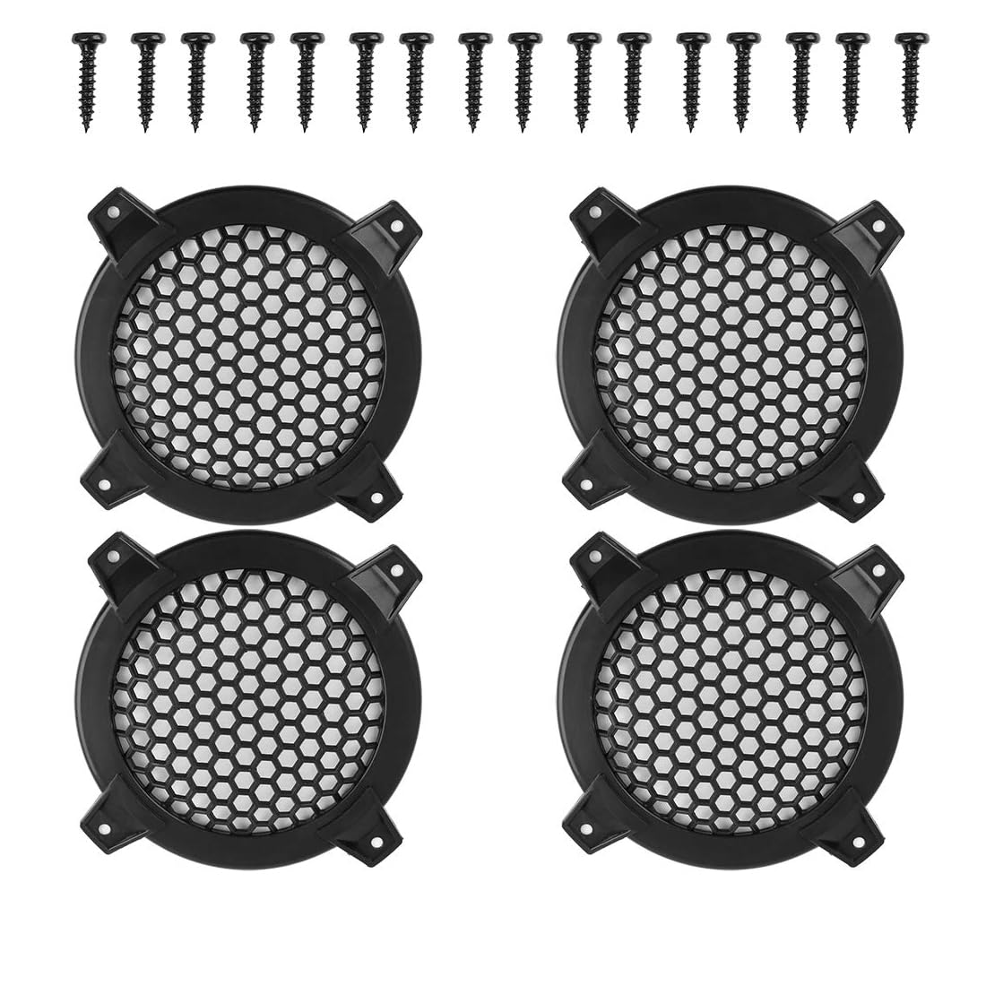 MACHSWON 4pcs 4" Car Grill Cover Mesh Protector Speaker Cover Woofer Subwoofer Grill