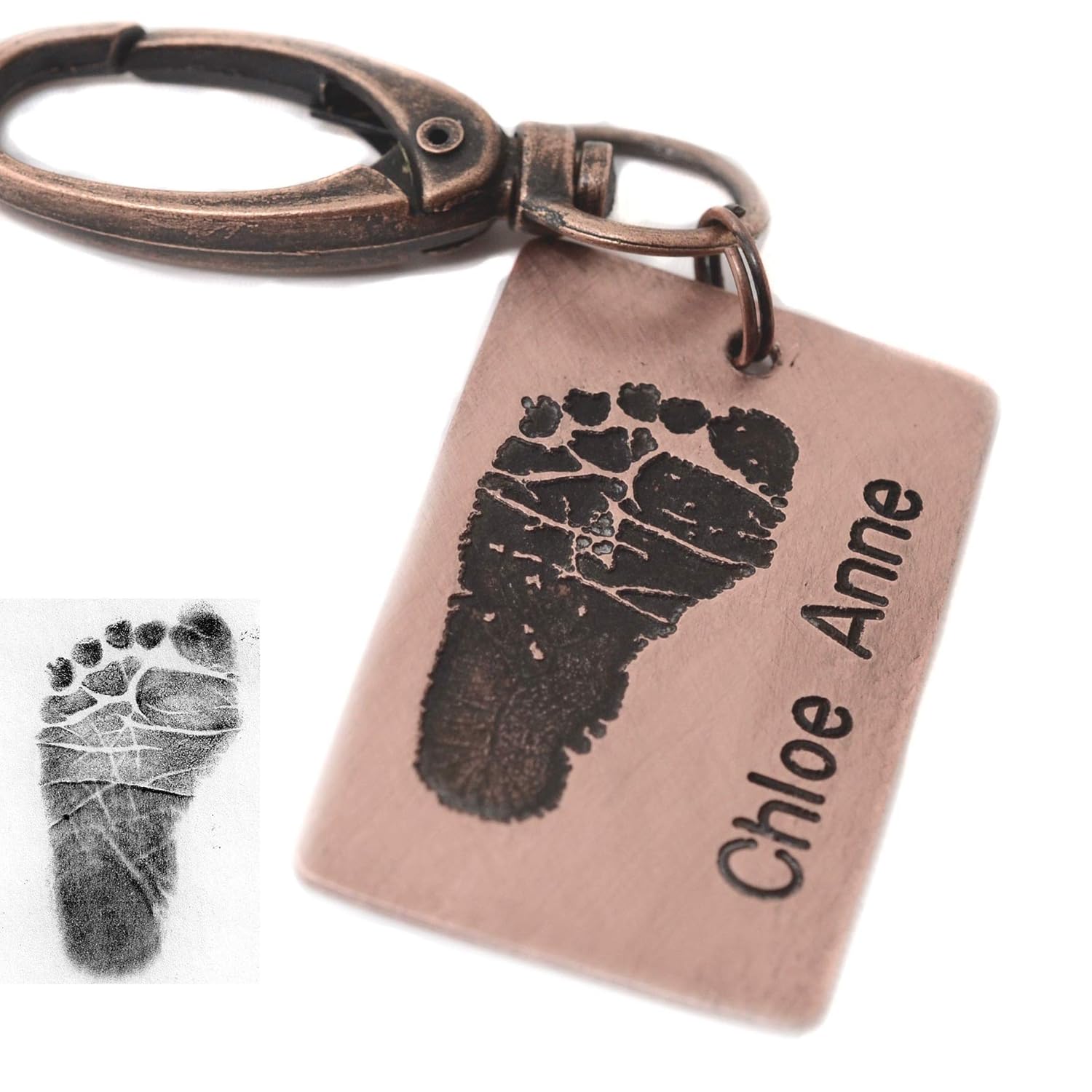 baby footprint father's day gift