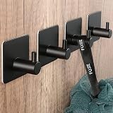The Bog Standard Black Towel Holder 2 Pack Self Adhesive 304 Stainless Steel No view 7