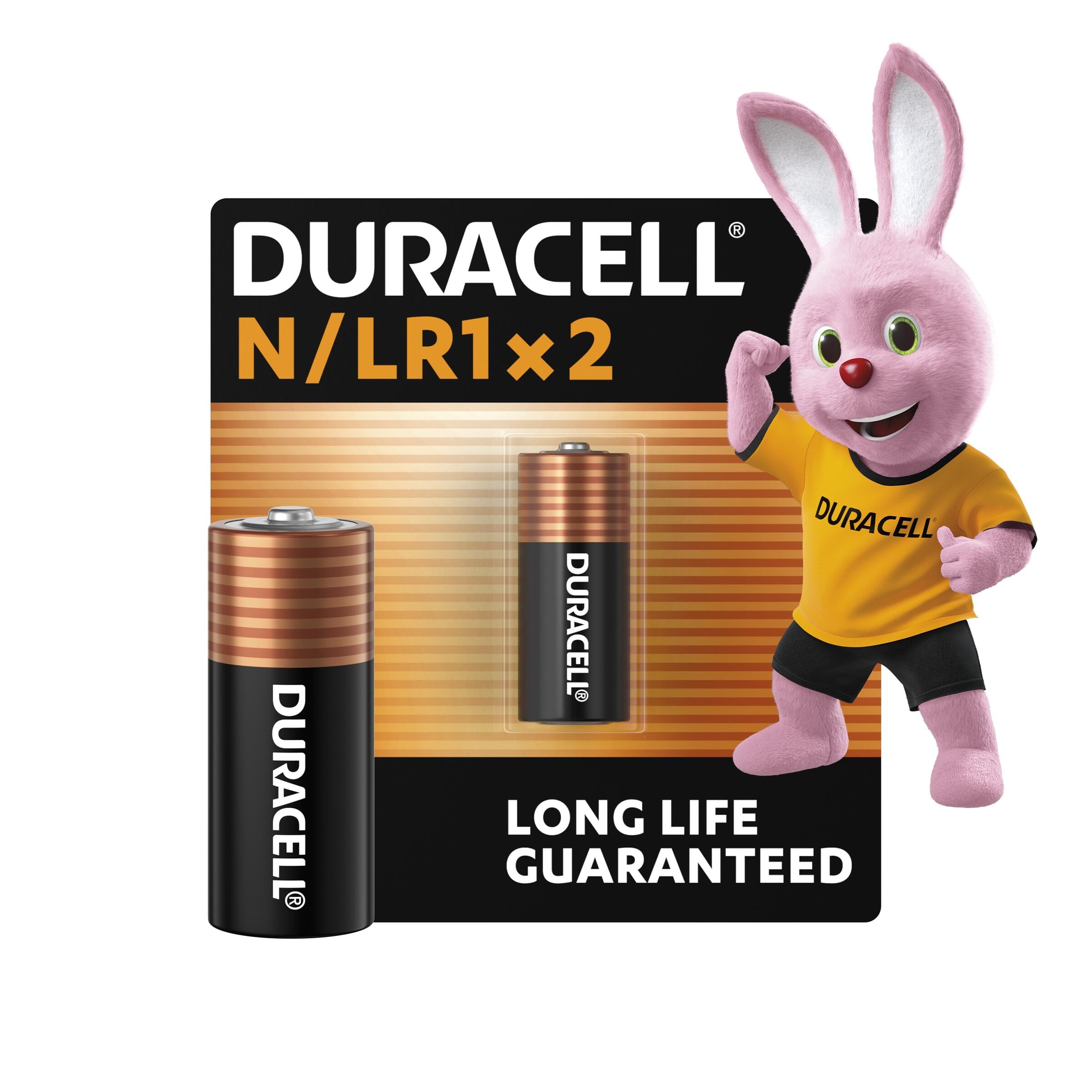 Duracell Specialty N Alkaline Battery 1,5V, pack of 2 (E90 / LR1) designed for use in flashlights, calculators and bike lights