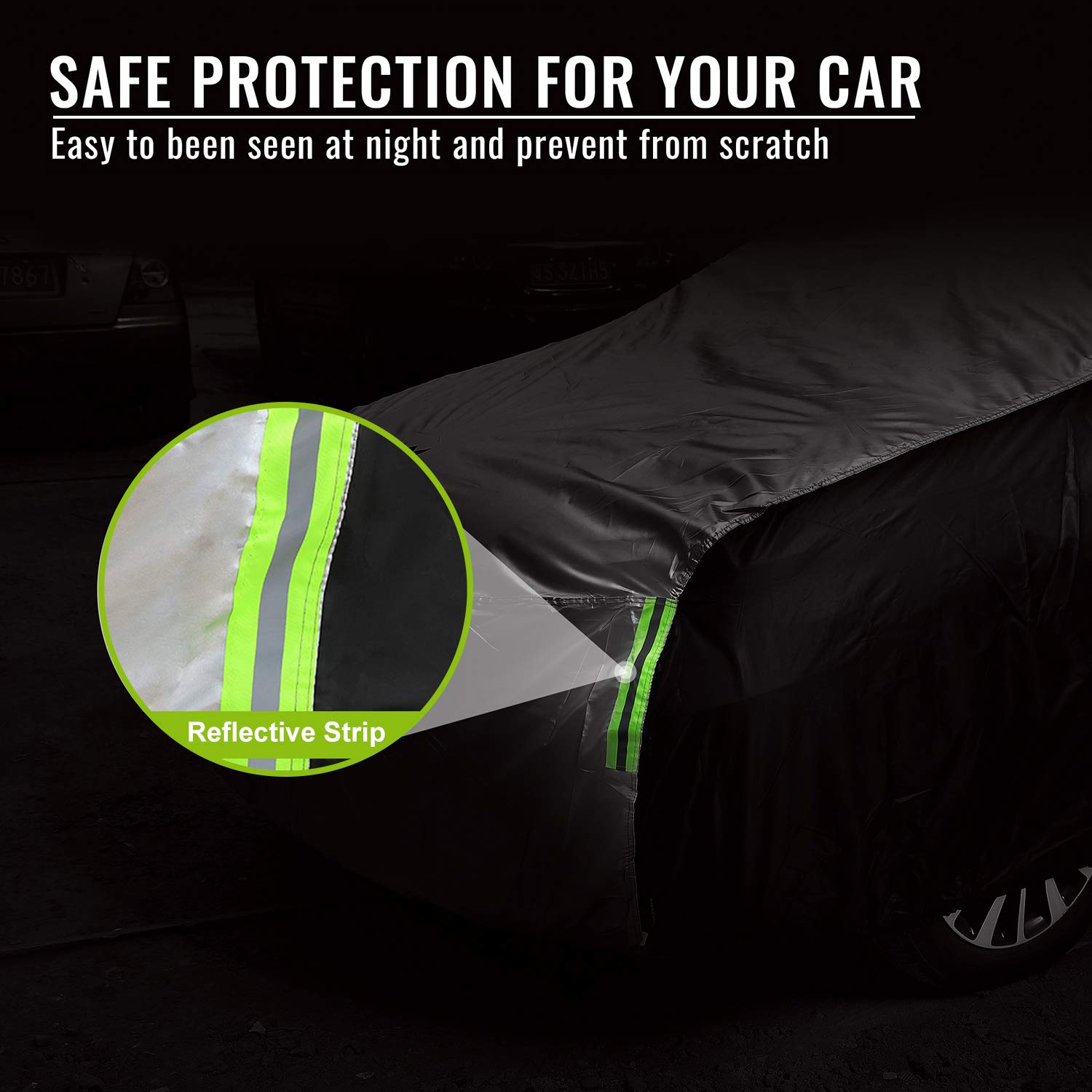 Seven Sparta Car Cover Universal Sedans SUV Hatchback Auto Vehicle Cover Waterproof Dustproof Scratchproof UV Protection L (177\