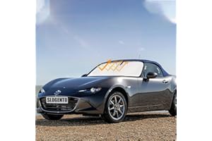 SLOGENTO Custom Fit Windshield Sun Shade for Mazda MX-5 Miata 2016-2025, Blocks UV & Heat, Front Window Sunshade, Easy Fold & Store