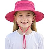 HONGTEYA Kids Sun Hat UPF 50+ Toddler Summer Bucket Hat Outdoor Fishing Safari for Boys Girls Age 2-13 Years